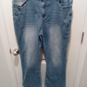 YKK Plus Size 3X (18) Classic Boot Cut Blue Jeans for Women